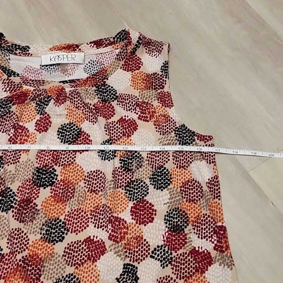 🛍Kasper Sleeveless Dotted Womens‎ Blouse Size PS - Picture 4 of 5